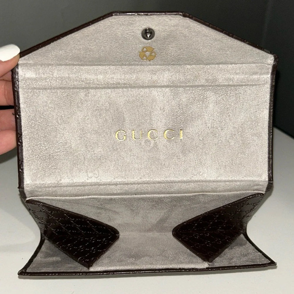 Gucci Guccissima Chocolate Brown Sunglasses Case Cardholder - Picture 6 of 16